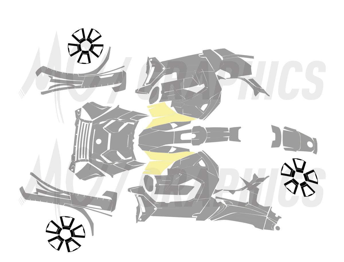 CAN AM 900 RYKER 2019+ - JANTES RALLY 2019 à 2022- TEMPLATE