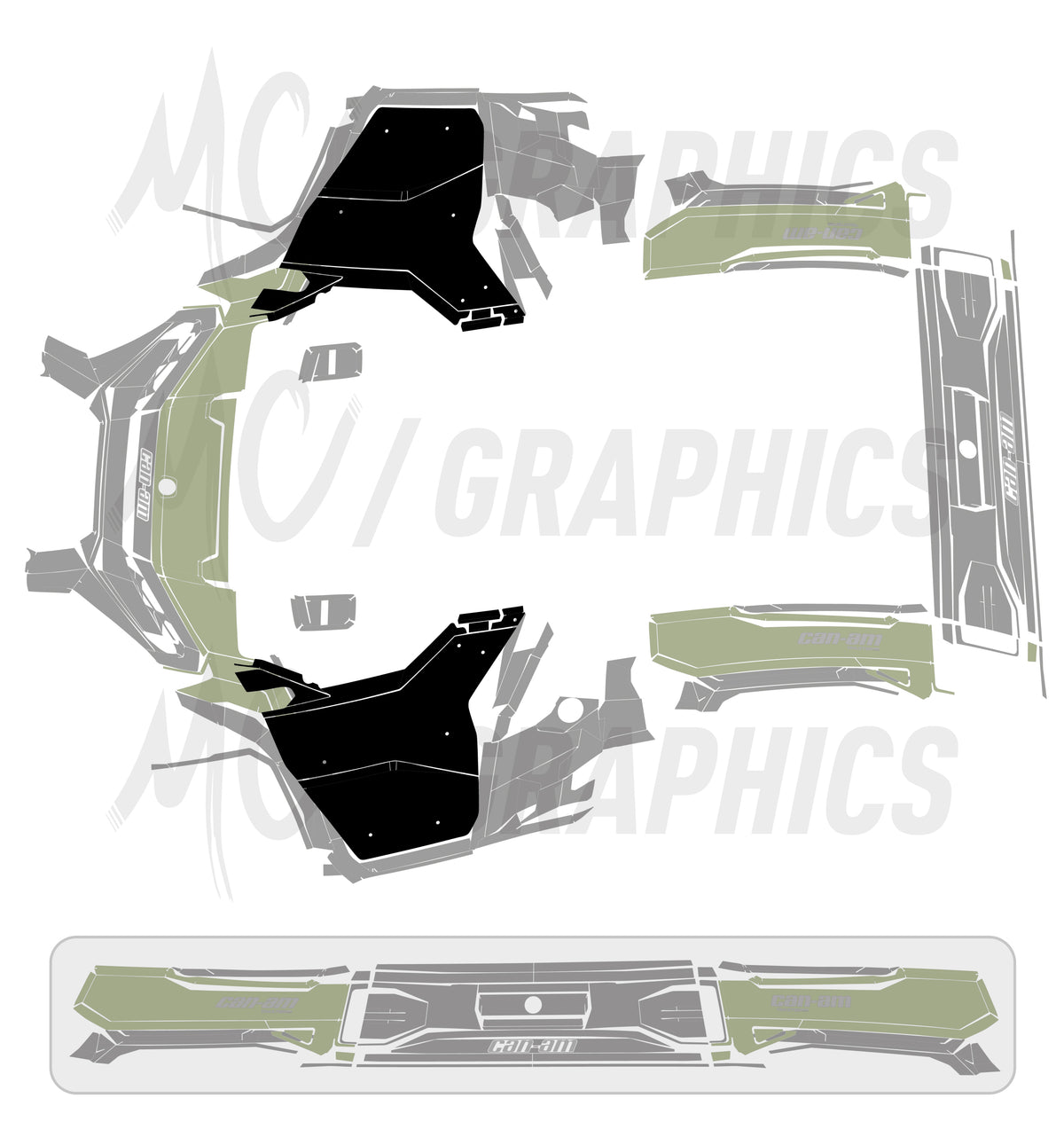CAN AM TRAXTER HD11 2026+ - DEMI PORTES - TEMPLATE