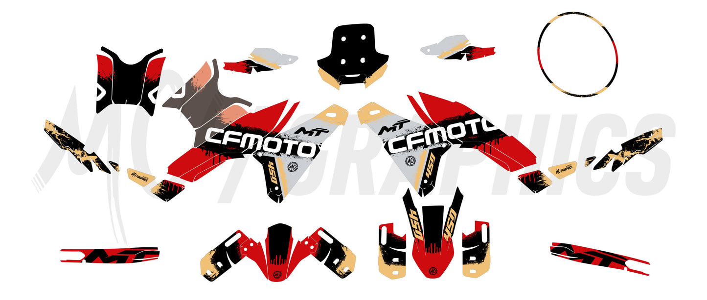 SMEAR - ROUGE OR - CF MOTO MT 450 2024+ - BIGGER SERIES