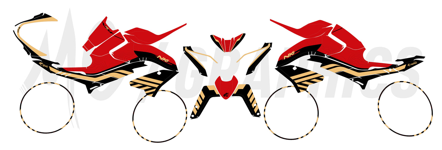 CF GP - NOIR ROUGE OR - CF MOTO NK 800 2023+ - BIGGER SERIES