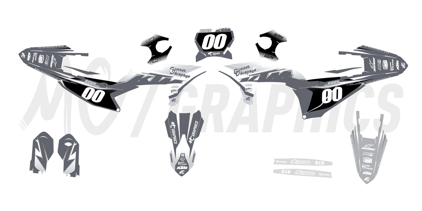 KTM 85 SX 2025+ - RONGET26 - NARDO BLANC