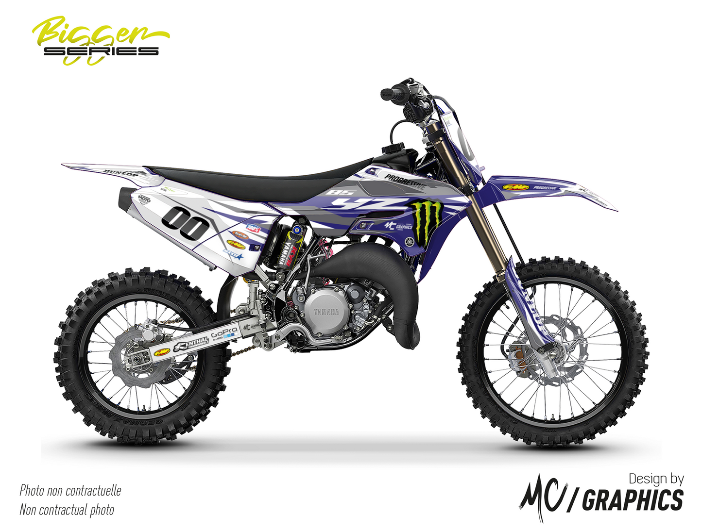 YAMAHA 85 YZ 2022+ - VERDIER26 - BLANC BLEU YAMAHA