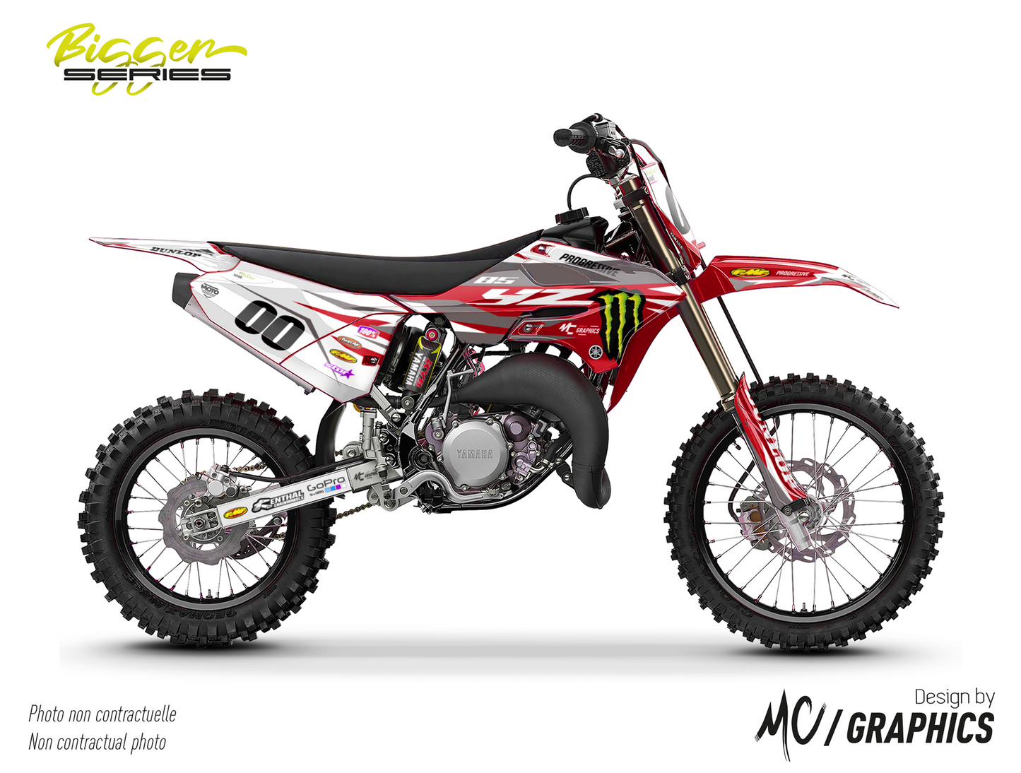 YAMAHA 85 YZ 2022+ - VERDIER26 - BLANC ROUGE