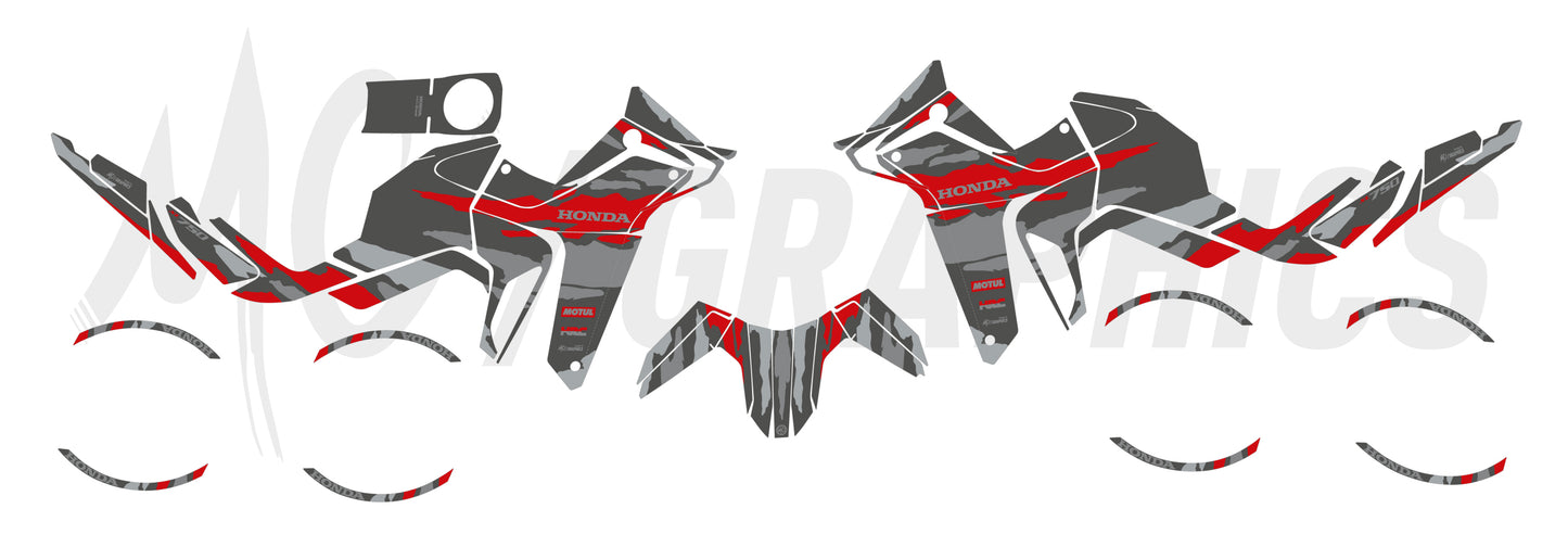BLUNDER - GRIS ROUGE - HONDA XL 750 TRANSALP 2023-2024 - BIGGER SERIES