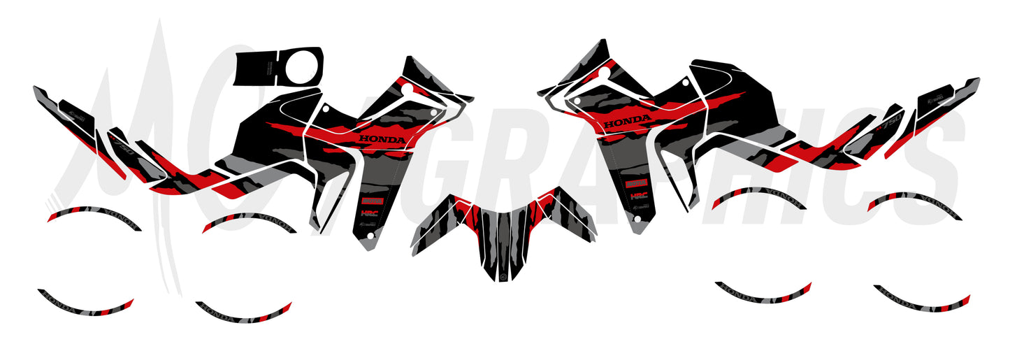 BLUNDER - NOIR GRIS ROUGE - HONDA XL 750 TRANSALP 2023-2024 - BIGGER SERIES