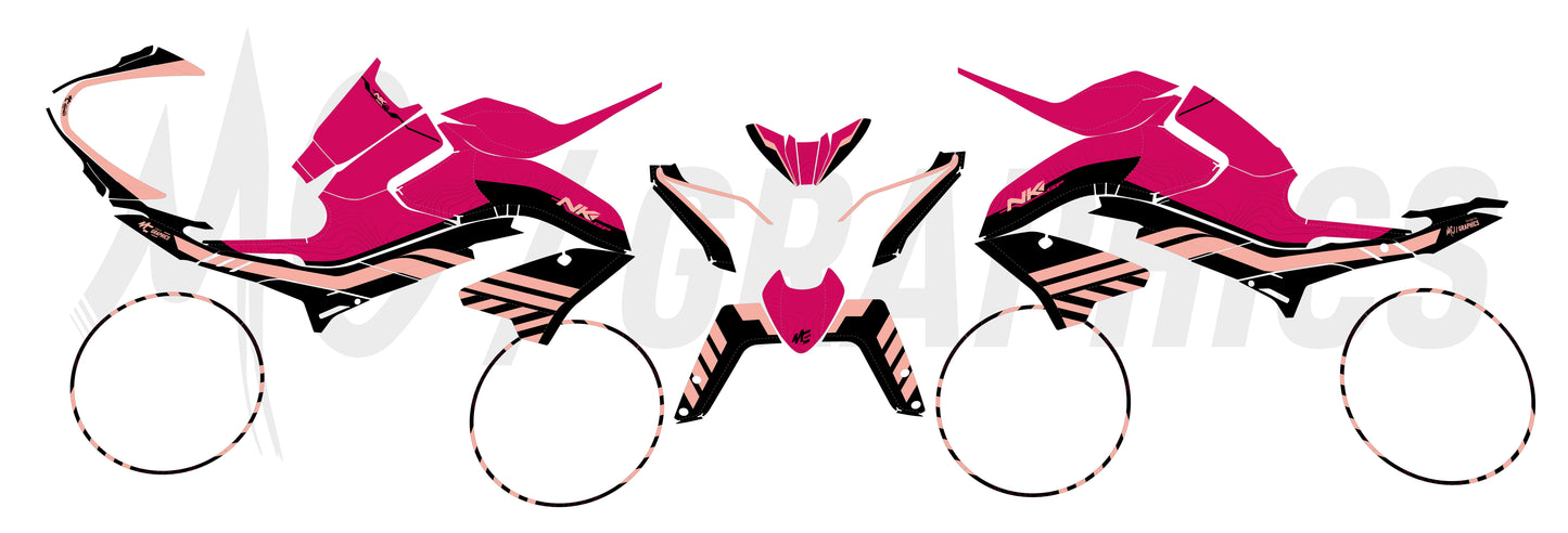 CF GP - FRAMBOISE PECHE - CF MOTO NK 800 2023+ - BIGGER SERIES