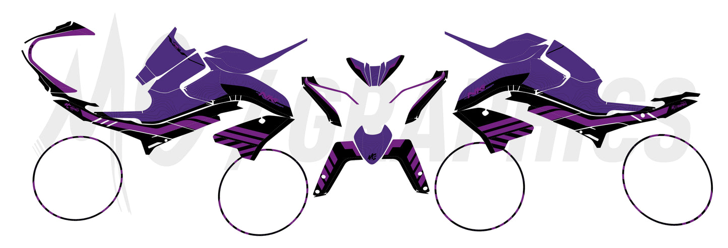 CF GP - VIOLET PLAQUE VIOLETTE - CF MOTO NK 800 2023+ - BIGGER SERIES