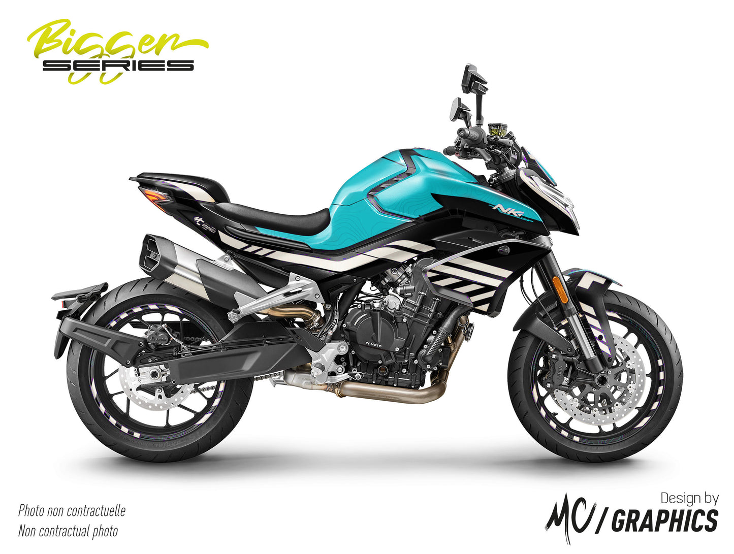 CF GP - TURQUOISE BLANC - CF MOTO NK 800 2023+ - BIGGER SERIES