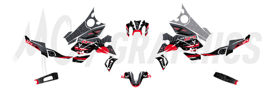 SAKURA - GRIS ROUGE - YAMAHA MT07 2021 à 2024 - BIGGER SERIES