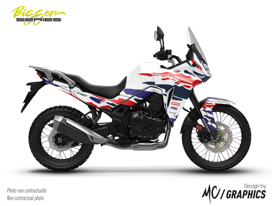 BLUNDER - BLANC BLEU ROUGE - HONDA XL 750 TRANSALP 2023-2024 - BIGGER SERIES