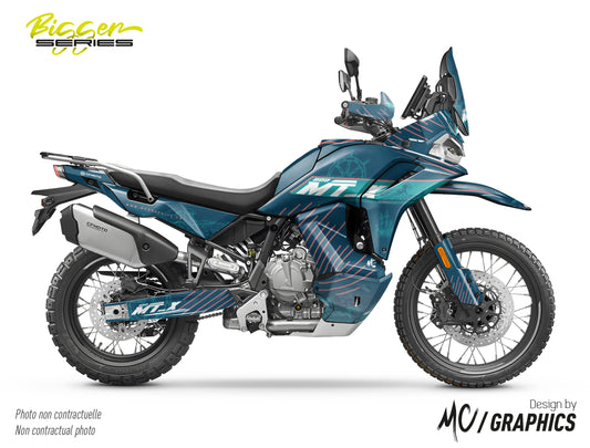 OCEAN VIBES - BLEU VIEUX ROSE - CF MOTO  800 MT-X 2025+ - BIGGER SERIES