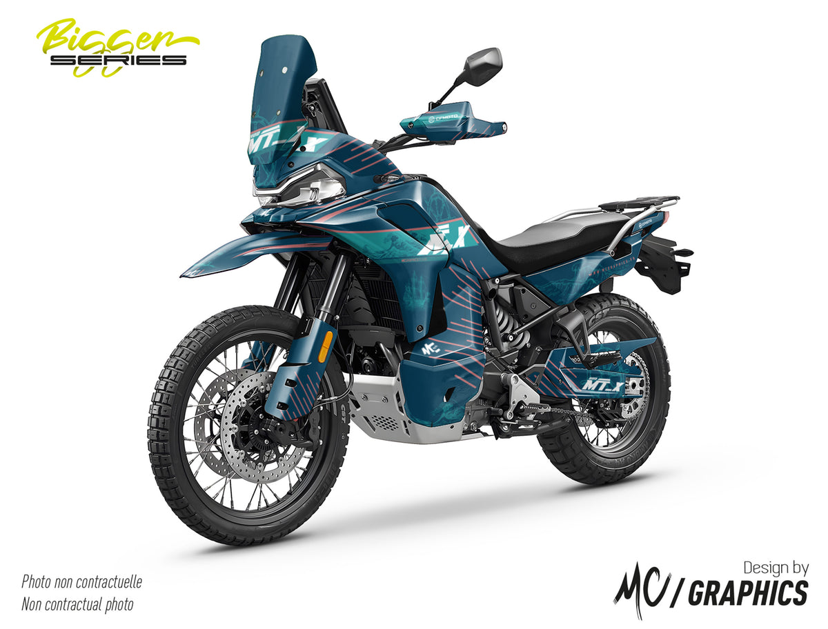 OCEAN VIBES - BLEU VIEUX ROSE - CF MOTO  800 MT-X 2025+ - BIGGER SERIES