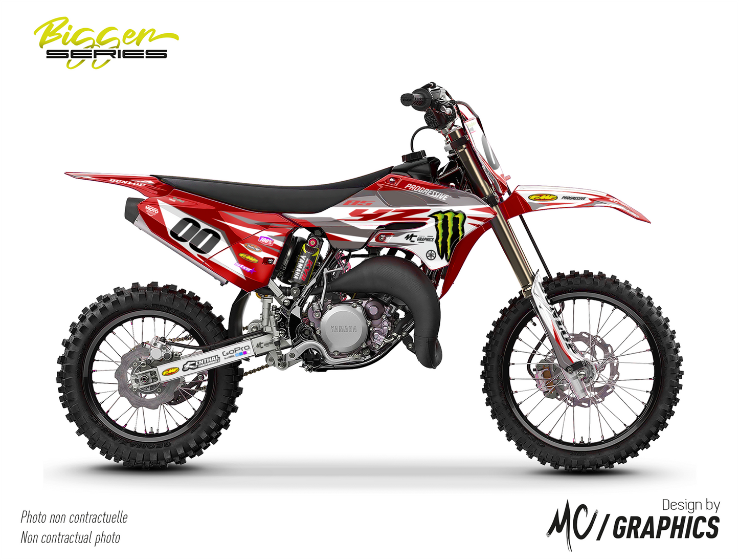 YAMAHA 85 YZ 2022+ - VERDIER26 - ROUGE BLANC